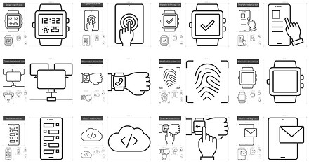 Image showing Mobility line icon set.