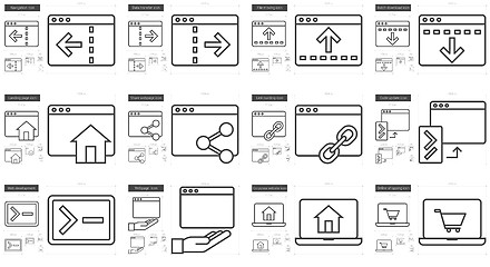 Image showing Application line icon set.