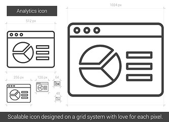 Image showing Analytics line icon.