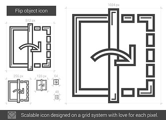 Image showing Flip object line icon.