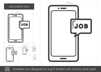 Image showing Job search line icon.