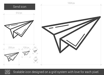 Image showing Send line icon.