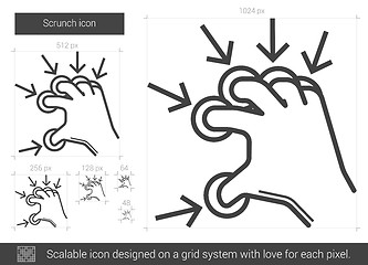 Image showing Scrunch line icon.