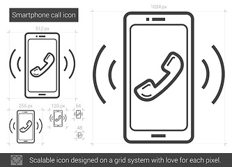 Image showing Smartphone line icon.
