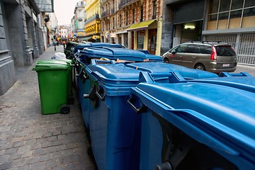 Image showing Trash can outdoors