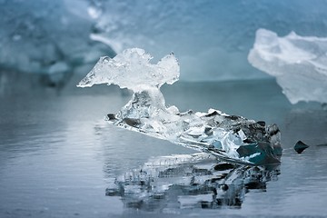 Image showing Blue icebergs closeup