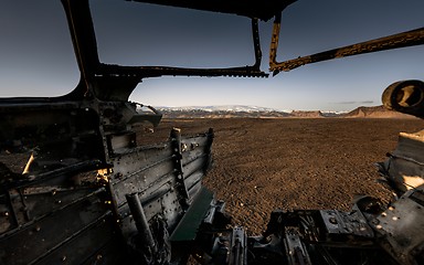 Image showing Plane wreck at Iceland