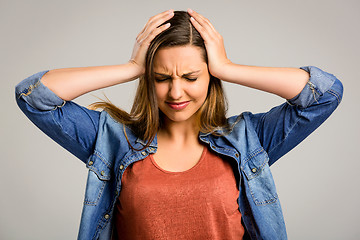 Image showing Worried woman