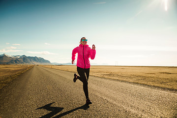 Image showing Winter running