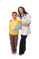 Image showing Nurse and happy patient