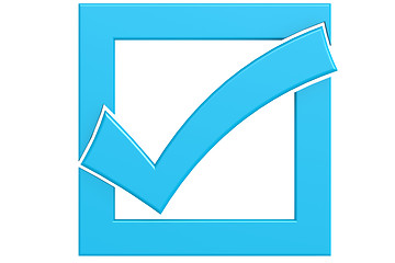 Image showing Boxed Blue Tick