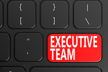 Image showing Executive Team on black keyboard