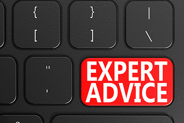 Image showing Expert Advice on black keyboard