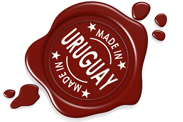 Image showing Label seal of Made in Uruguay