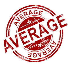 Image showing Red average stamp 