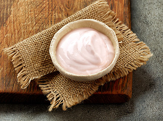 Image showing bowl of yogurt