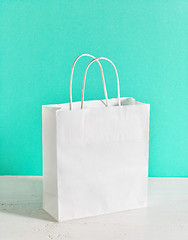 Image showing white paper shopping bag