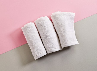 Image showing white spa towels