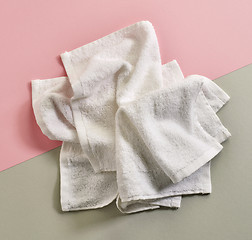 Image showing white spa towels