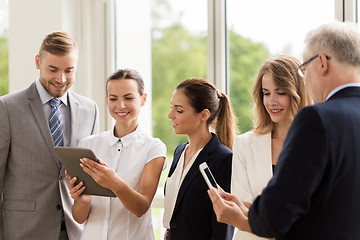 Image showing business people with tablet pc computers at office