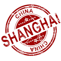 Image showing Red Shanghai stamp 