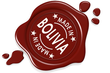 Image showing Label seal of Made in Bolivia