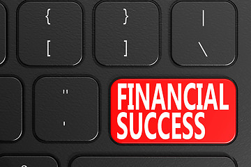 Image showing Financial Success on black keyboard