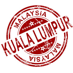 Image showing Red Kuala Lumpur stamp 