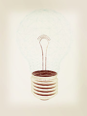 Image showing lamp. 3D illustration. 3D illustration. Vintage style.