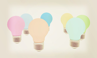 Image showing lamps. 3D illustration. 3D illustration. Vintage style.