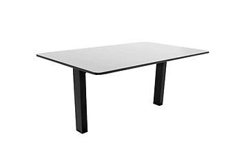 Image showing Wooden table on white background