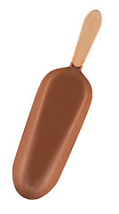 Image showing Ice cream covered with chocolate