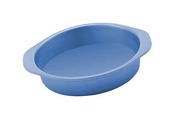 Image showing Dog food bowl blue