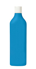 Image showing Plastic blue bottle isolated 