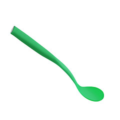 Image showing simple bright green plastic spoon