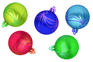 Image showing Christmas multicolor balls 