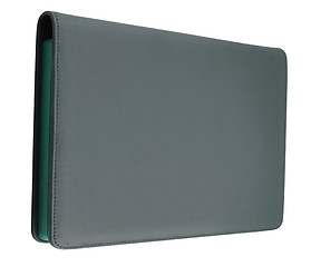 Image showing Black leather tablet