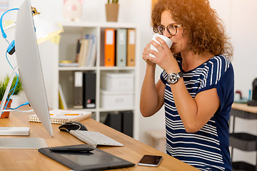 Image showing Coffee break at work