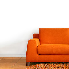 Image showing Orange sofa