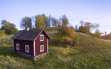 Image showing Old wooden house in Sweden