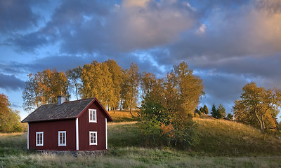 Image showing Old wooden house in Sweden
