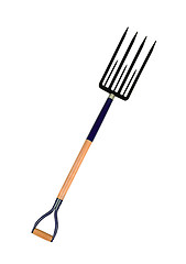 Image showing garden tool pitchfork