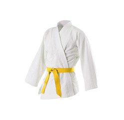 Image showing Judogi with yellow belt