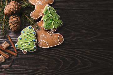 Image showing New year homemade gingerbread