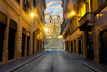 Image showing Road to Spanish Stairs