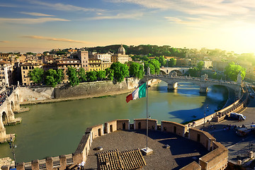 Image showing View on Tiber