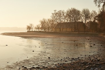 Image showing Winter walkwy with frost