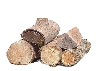 Image showing Log wood pile