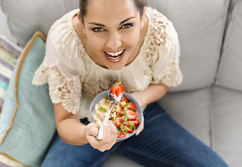 Image showing Eating healthy