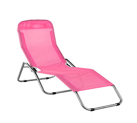 Image showing pink deckchair